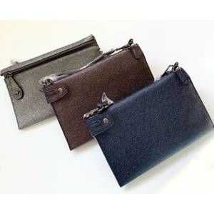 NEW SONDRA ROBERTS metallic clutch/cb in navy blue
